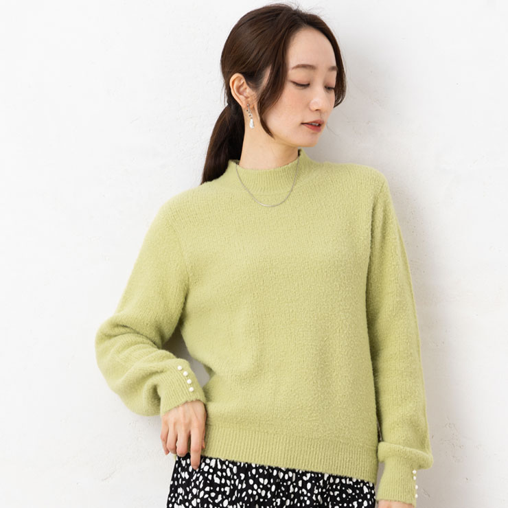 ニット レディース トップス 秋冬春 (M〜LL)6G メルティーフェザー