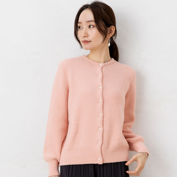 【美品✨】ルネ　ダブルジップ　カーディガン　パール　ピンク　34 René - Rene ルネ Wジップパーカー カーディガン ピンク パール