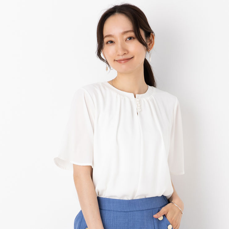 ブラウス 半袖 レディース トップス 春 夏(メール便 送料無料06)ジョー