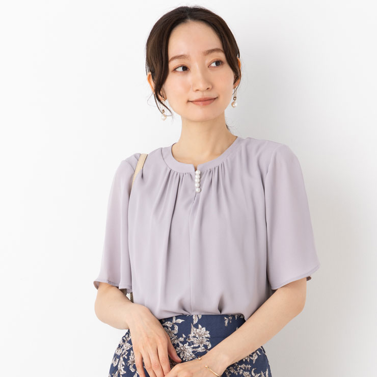 ブラウス 半袖 レディース トップス 春 夏(メール便 送料無料06)ジョー