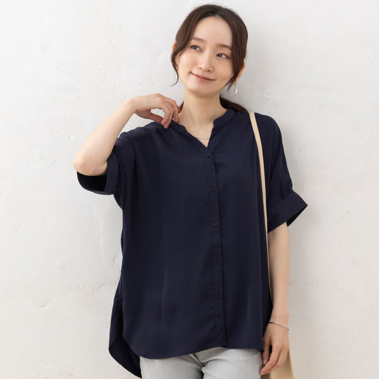 ブラウス レディース 半袖 春 夏(メール便 送料無料06)ライトダブル