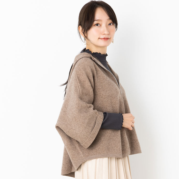 ニット コーディガン レディース 秋 冬 (M〜LL)12GAN PBT混 抗 毛玉