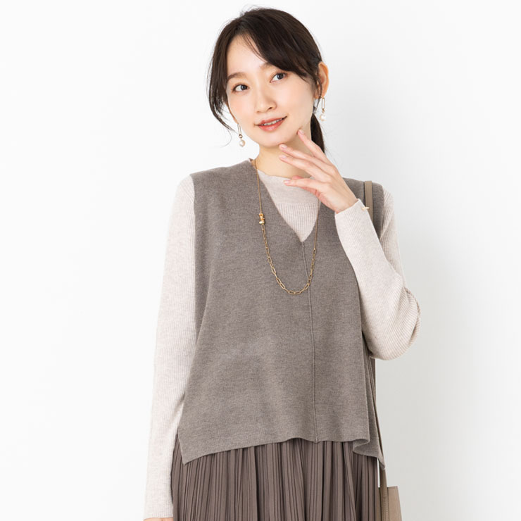 アンサンブル レディース トップス 秋 冬 (M〜LL)12GTNコットンライク 