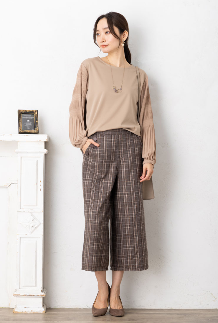 SALE40) (メール便 送料無料12)TR チェック ポケット 口 飾りボタン