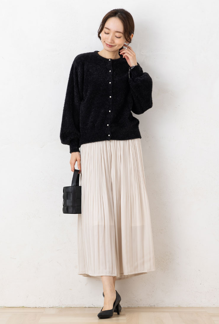 シャイニー カーディガン レディース 秋 冬 トップス 7Gシャイニー