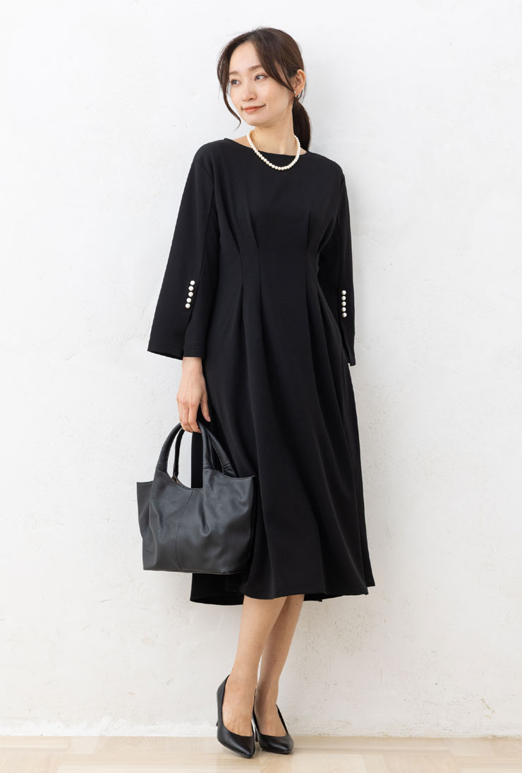 Rene♡ルネ♡パールフロントジップワンピース♡ブラック♡38入学式卒業式 ワンピース レディース セレモニー フォーマル 入学式 卒業式 ママ(M
