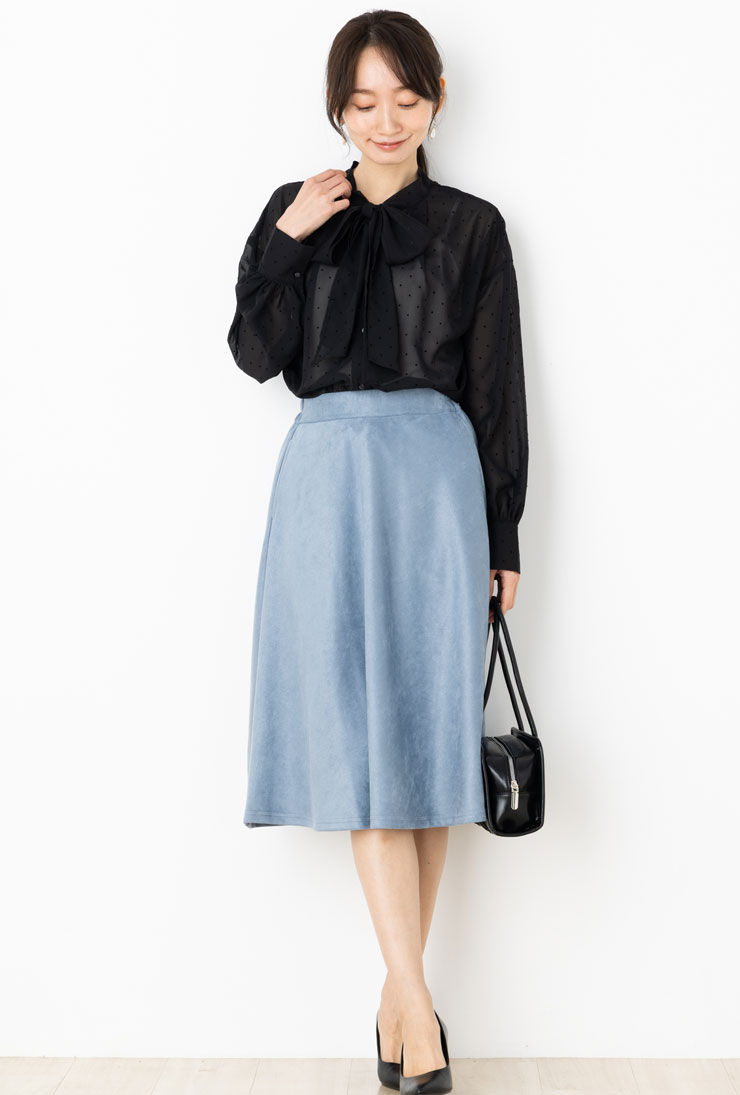 極美品♡ポロラルフローレン　ブラウス　ドット　ボウタイ　シフォン　総柄　XL 紺 ブラウス レディース トップス 春 秋 (メール便 送料無料06)(S〜LL