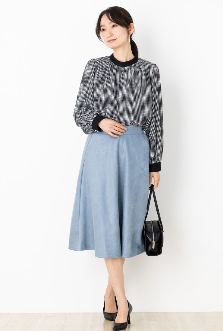 スカート レディース ボトムス 秋 冬 春 (S〜LL)スエード調 ストレッチ