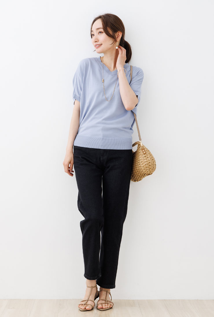 ストレート デニム パンツ レディース 春 夏 秋(メール便 送料無料12