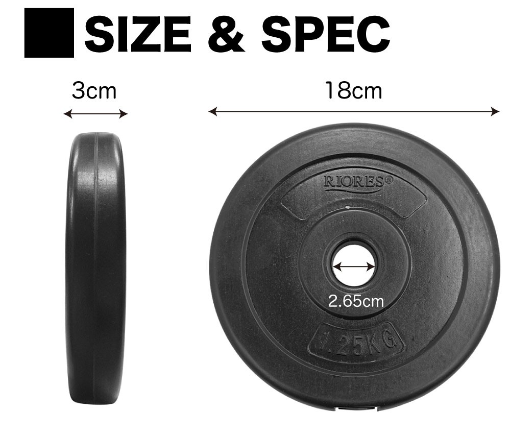 RIORES ウエイトプレート1.25kg x 2枚セット おもり 重り