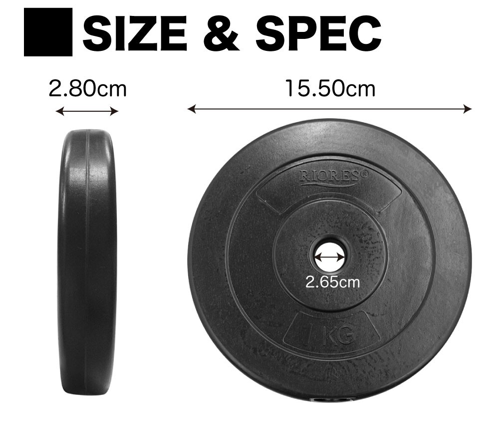 ■最安■高品質■ウエイトプレート50kgセット 1kgあたり330円 weightplates-1kg_3.jpg