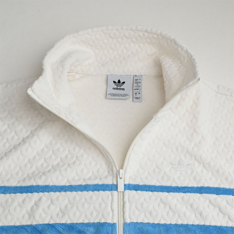 adidas originals ホワイトジャージ ジップアップ アディダス オリジナルス adidas originals ジャージ トップス