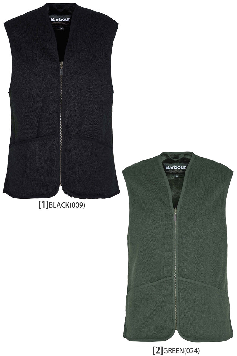 Barbour（バブアー） ベスト ジレ メンズ レディース フロントジップ
