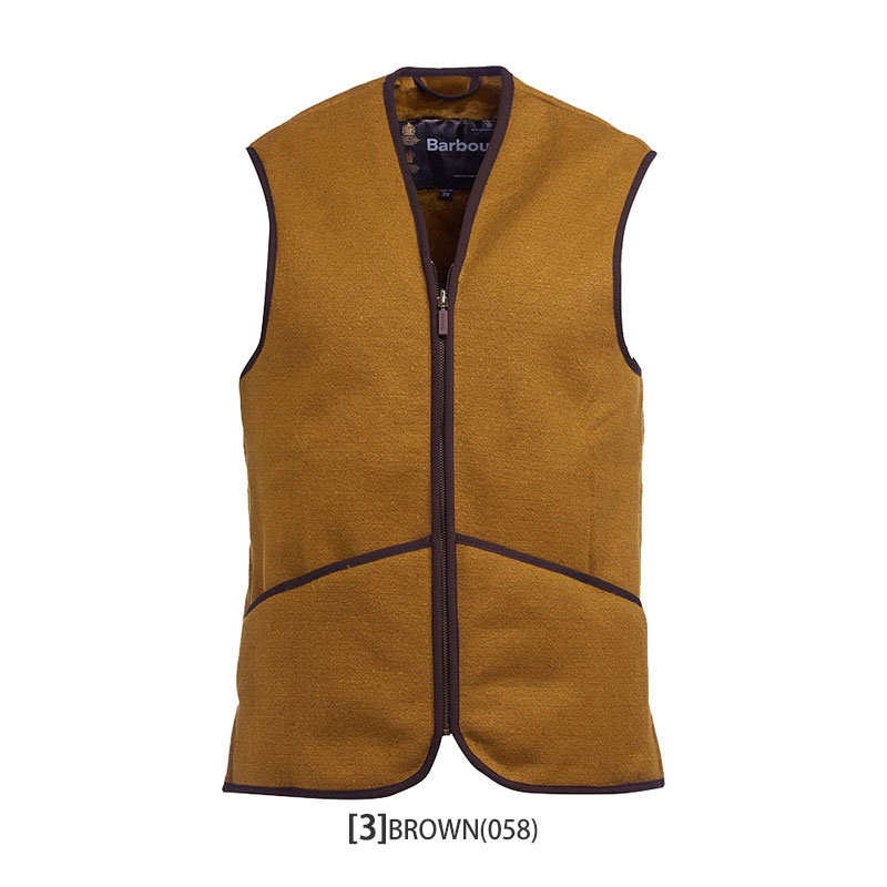 Barbour（バブアー） ベスト ジレ メンズ レディース フロントジップ
