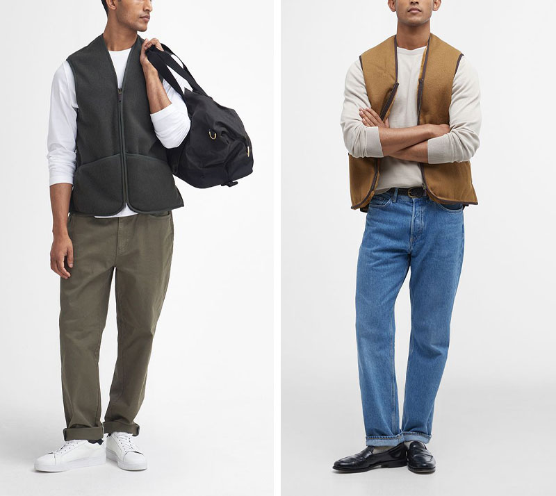 Barbour（バブアー） ベスト ジレ メンズ レディース フロントジップ