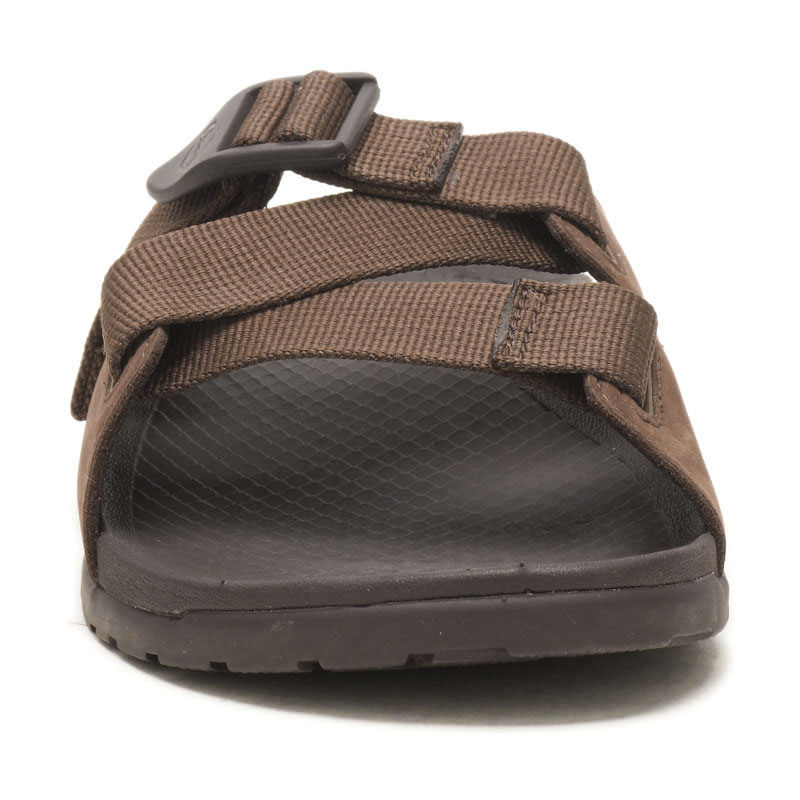 関税送料込 ザ・ロウ シグナムレザースライドサンダル ブラウン UGG アグ スライドサンダル ソラノ メンズ SOLANO SLIDE