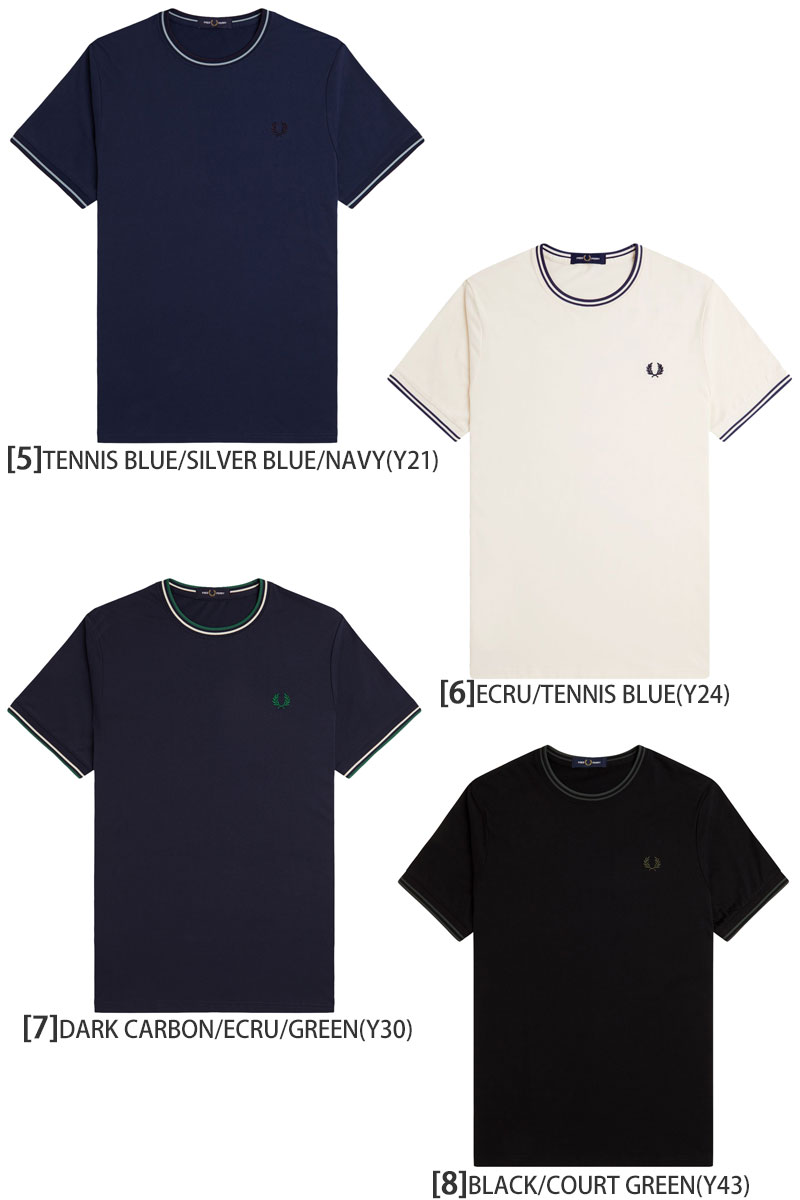 FRED PERRY Tシャツ 半袖 メンズ レディース クルーネック M1588 M1588]FRED PERRY(フレッドペリー) Twin Tipped T-Shirt ツイン