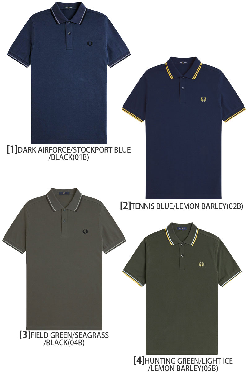 FRED PERRY（フレッドペリー） ポロシャツ 半袖 メンズ M3600 ツイン