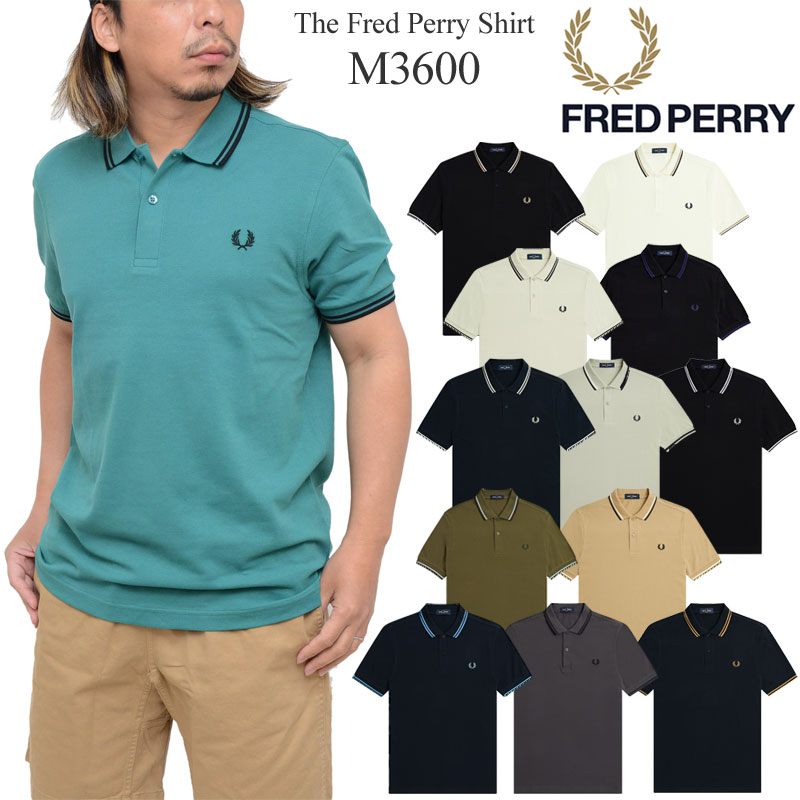 フレッドペリー FREDPERRY ポロシャツ 半袖 メンズ M3600 ツイン