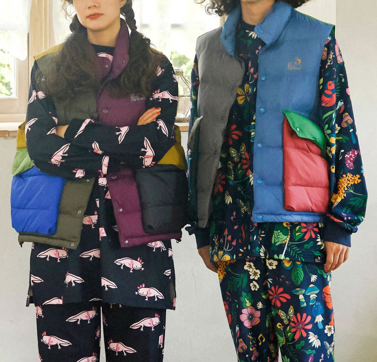 go slow caravan（ゴースローキャラバン） 中綿ベスト メンズ マイクロ