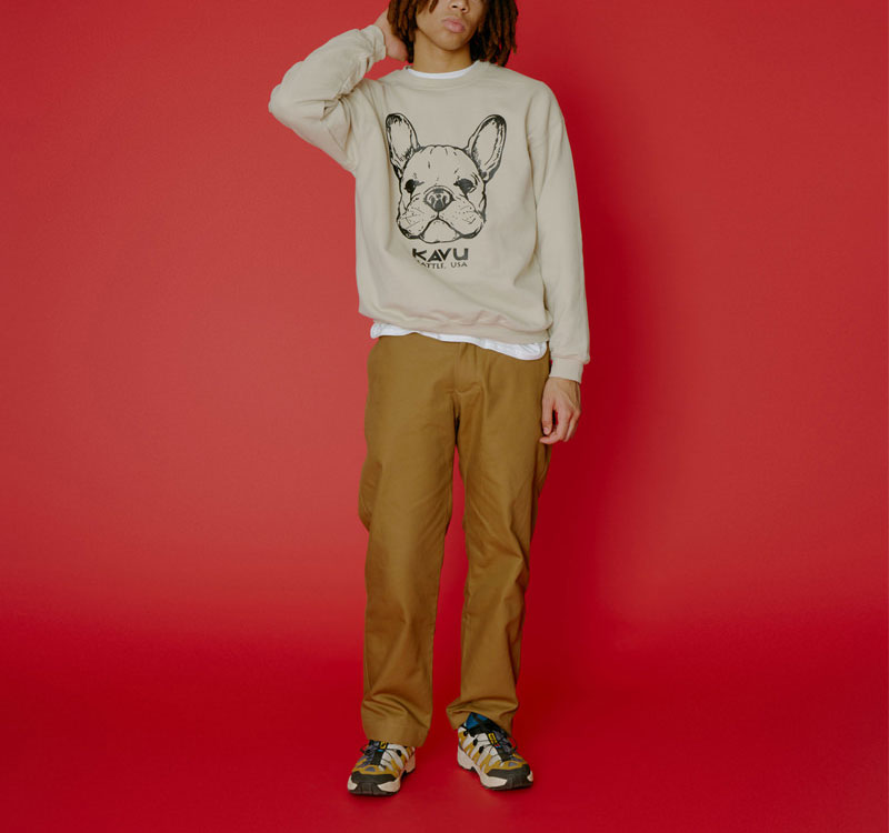 グランドセール メンズ トレーナー カブー KAVU ドッグスウェット Sweat Dog おやつ