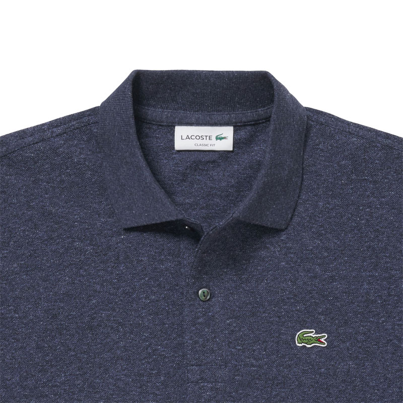 【未使用】ラコステ ダークブルー ポロシャツ US XL ラコステ インディゴ ポロシャツ LACOSTE 配色リブニット PH004J-99