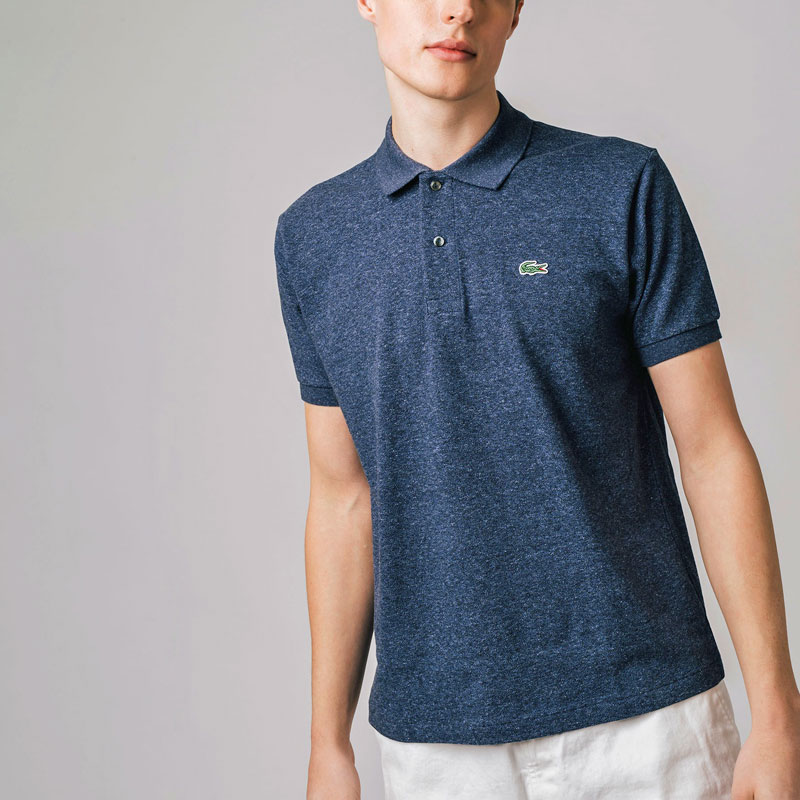 ラコステ LACOSTE L.12.64 ポロシャツ 杢糸 メンズ 半袖 日本製