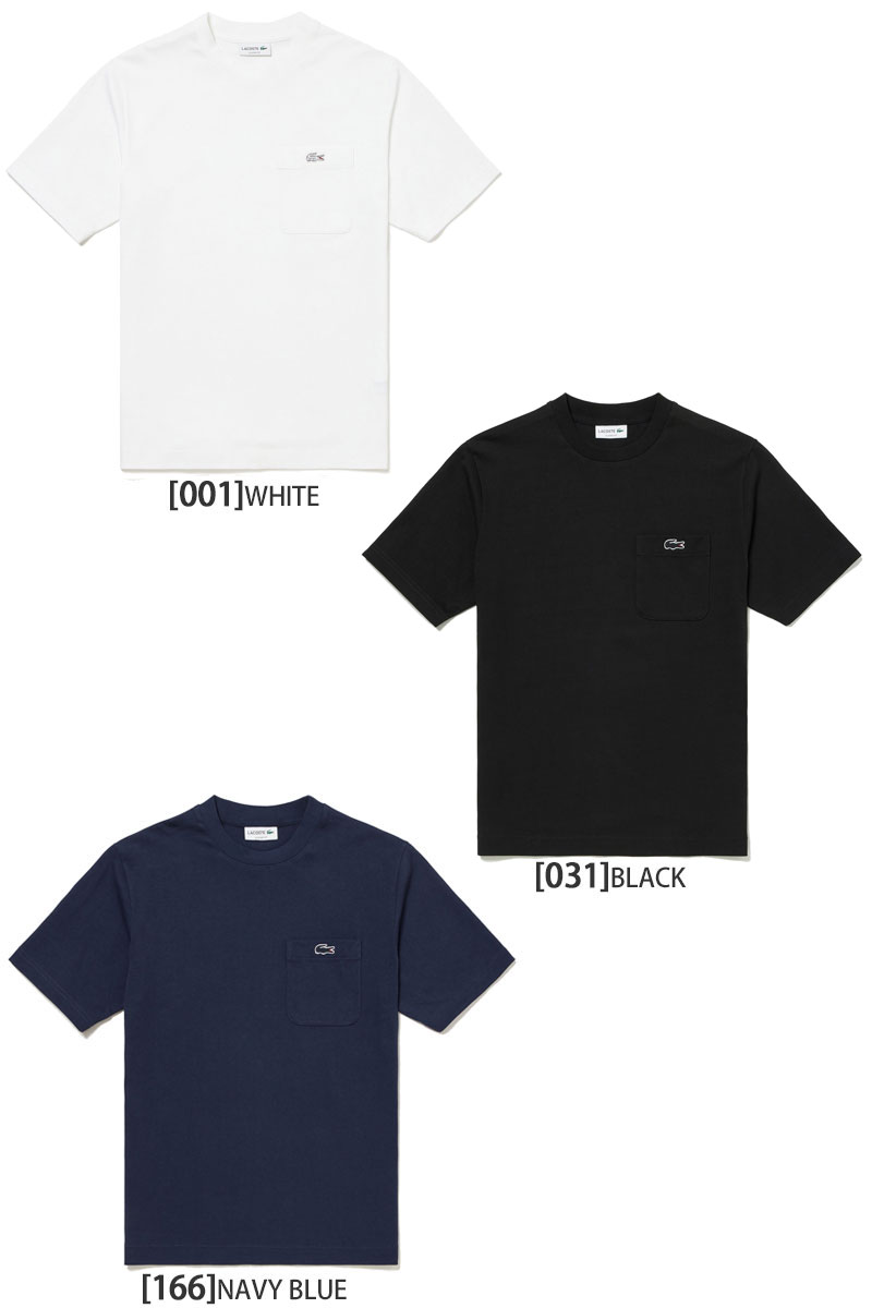 ラコステ LACOSTE Tシャツ 半袖 メンズ アウトラインクロックポケットT 