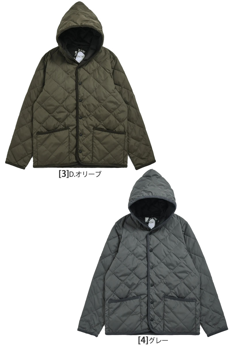TAION（タイオン） ダウン メンズ レディース シティ パイピングフード