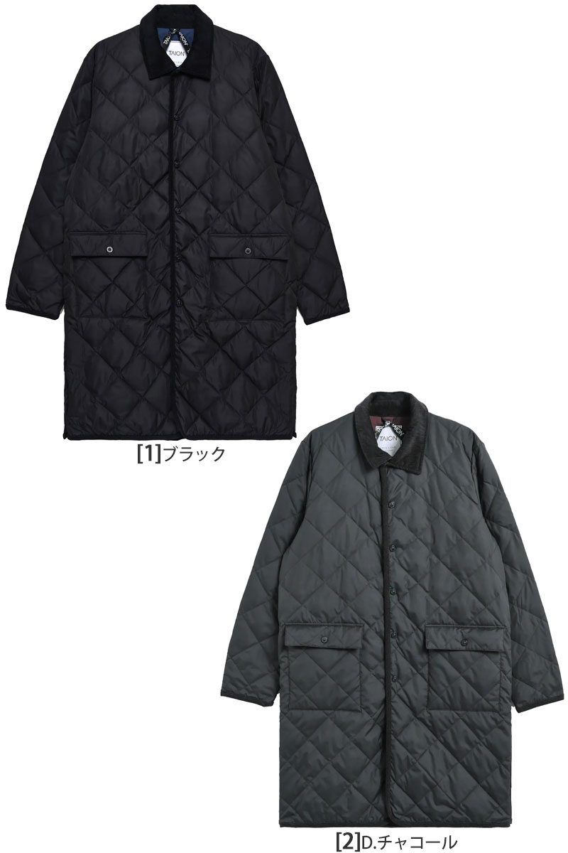 TAION（タイオン） ダウン メンズ レディース シティ パイピングカラー