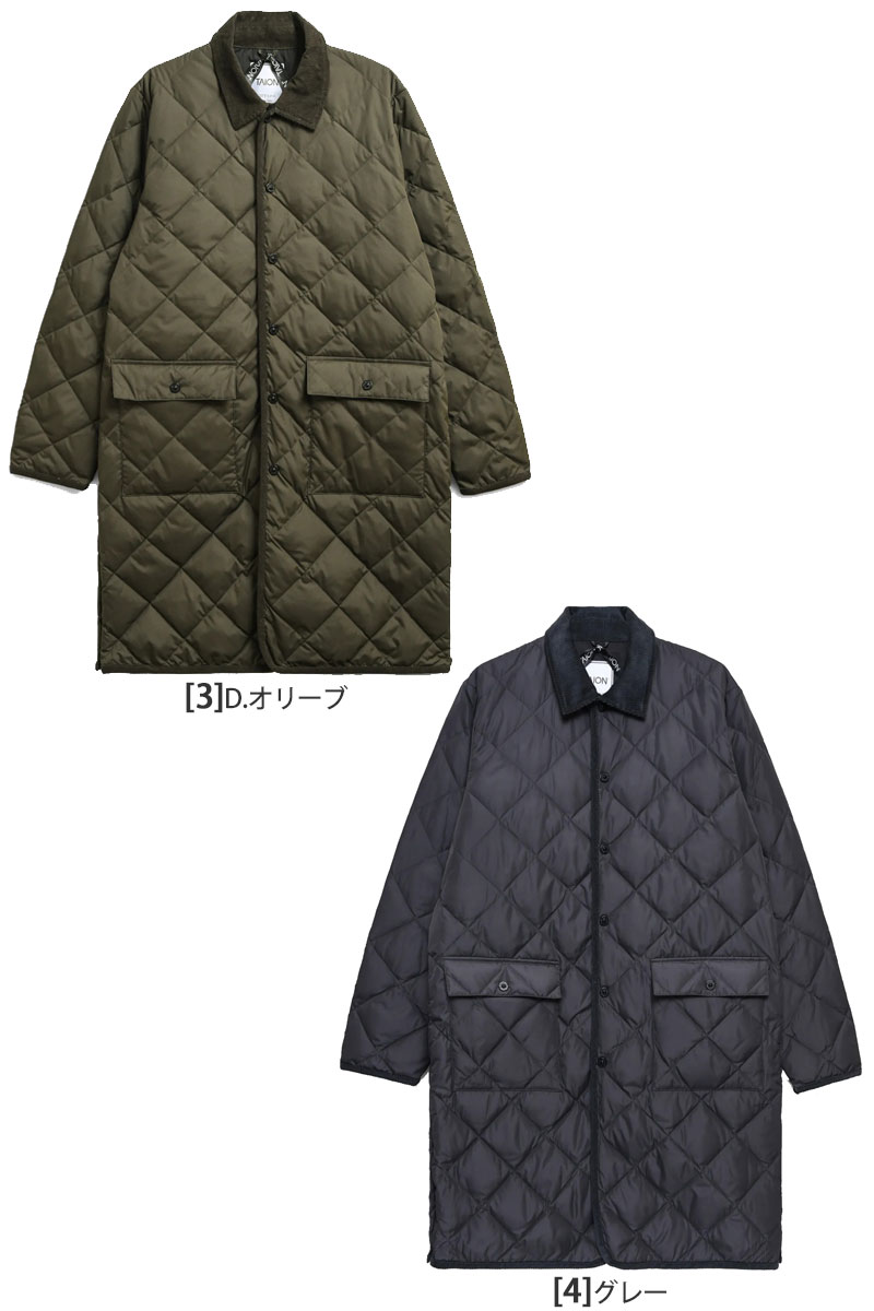 TAION（タイオン） ダウン メンズ レディース シティ パイピングカラー