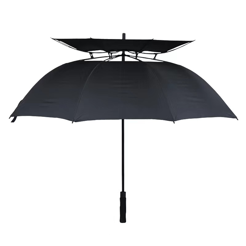 風が抜ける傘　大きい雨傘 直径135cm２重構造 紳士傘 風に強い 　強風対応構造の傘 男性用 75...