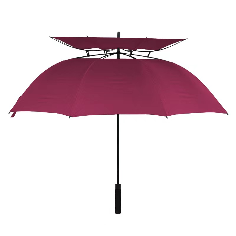 風が抜ける傘　大きい雨傘 直径135cm２重構造 紳士傘 風に強い 　強風対応構造の傘 男性用 75...