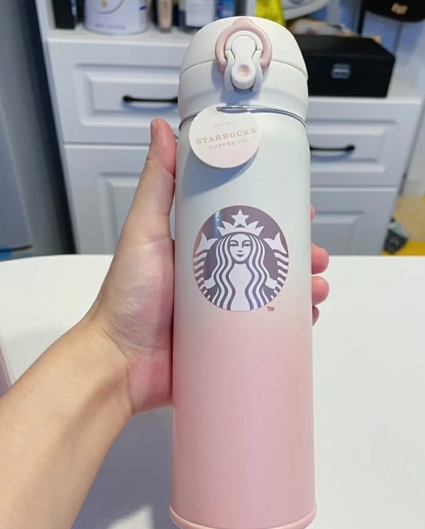 スターバックス starbucks 水筒 魔法瓶 ステンレスボトル 桜 水筒 500ml 保冷保温 魔法瓶 男女兼用 軽量構造 直飲み｜ririnoomise｜08