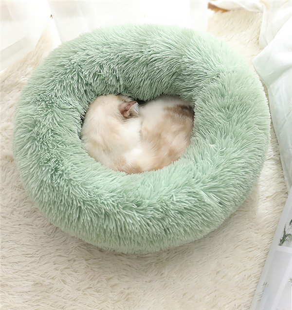 送料無料 ペットベッド ペットハウス 犬 猫 犬猫用 円形 暖かい 寝袋 ドックベッド 冬用 マット ペットグッズ 寝具 ふわふわ ペットマット おしゃれ
