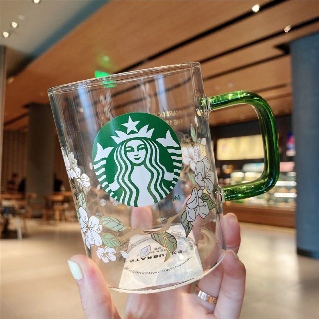 STARBUCKS スターバックス 新品人気 ギフト マグカップ コーヒー グッズ 耐熱グラスマグ ロゴ おすすめ シンプル おしゃれ 透明 父の日 ギフト