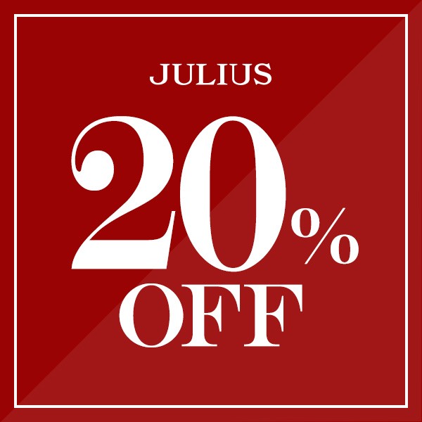 JULIUS ジュリアス正規販売店の「【JULIUS】人気アイテム 20％OFFクーポン」のクーポン