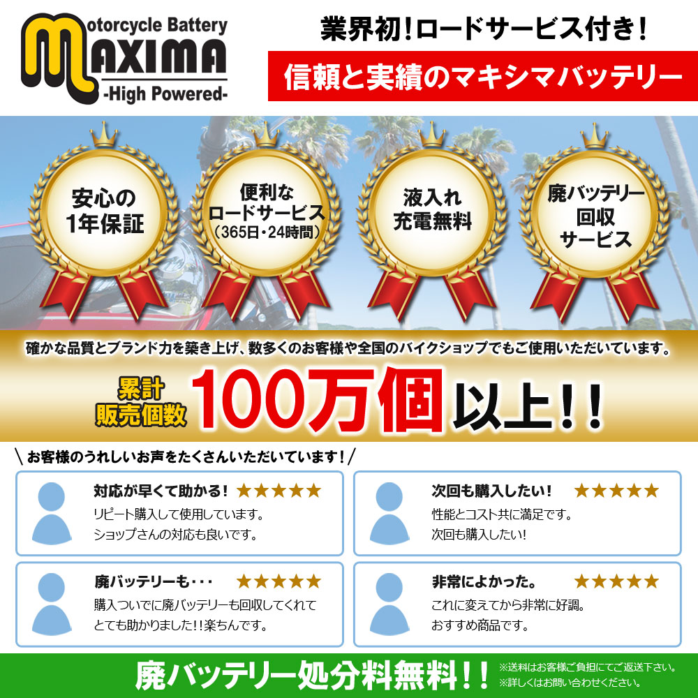 充電済み すぐ使える ジェルバッテリー YTX12-BS/GTX12-BS/FTX12-BS