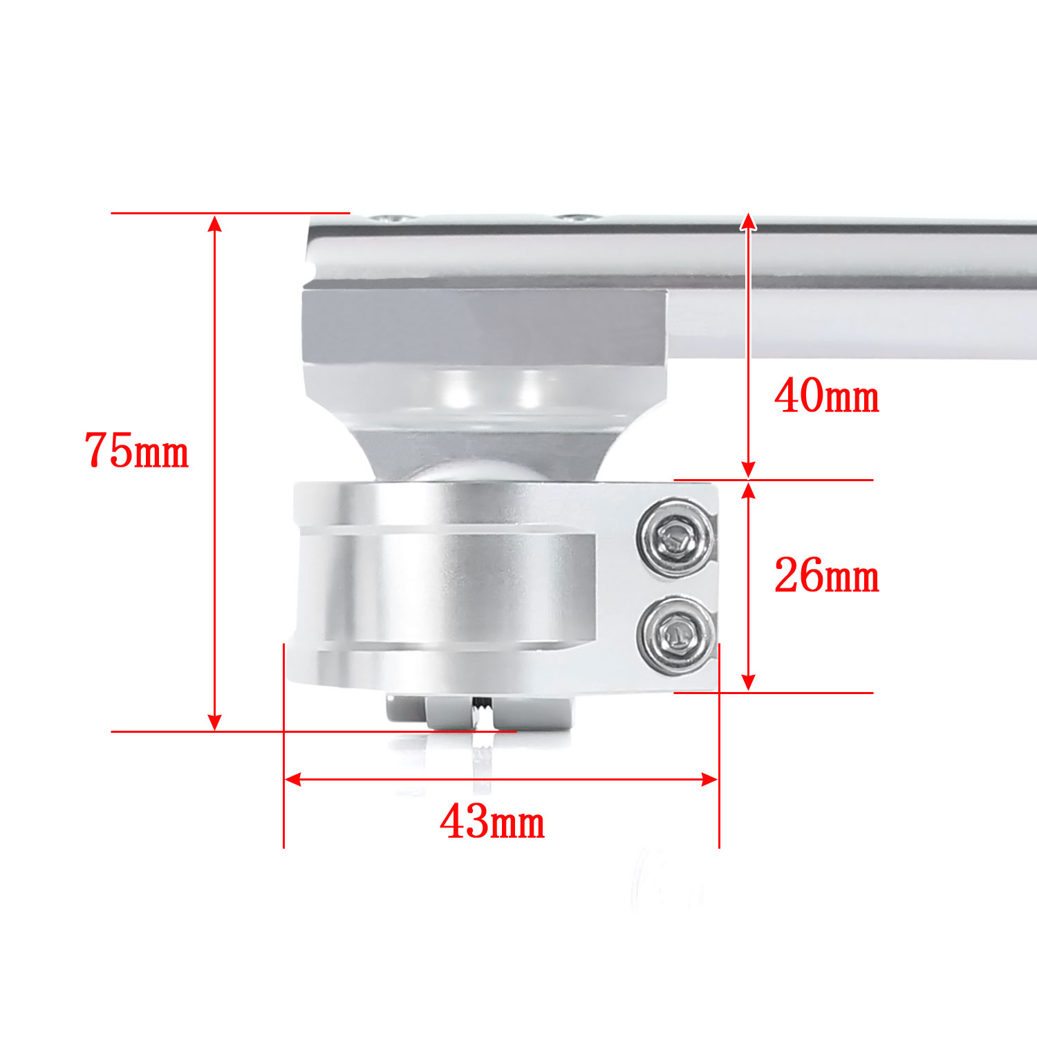汎用 セパレートハンドル 33mm 33パイ セパハン キット シルバー 銀