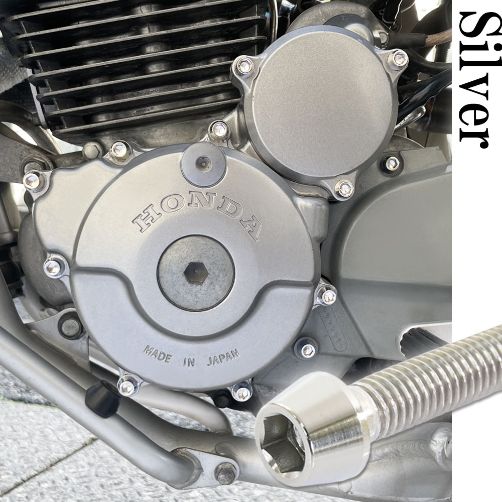 チタンボルト スズキ イナズマ400専用 GSX400FS GK7BA クランクケース エンジンカバー ボルト セット 29本 ブラック 軽量化 カスタム ネジ レストア_3