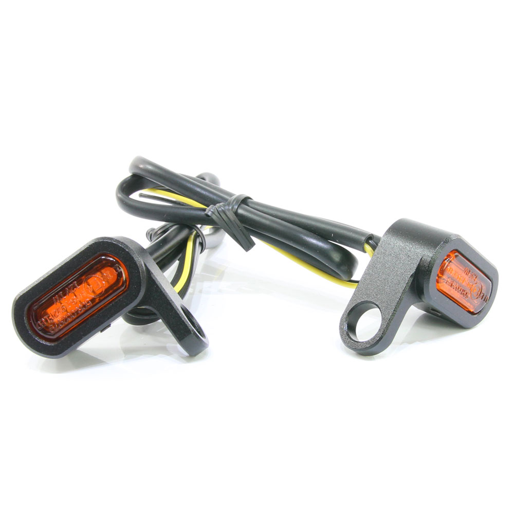マイクロミニウインカー 車検対応 LED ブラック アンバー オレンジ