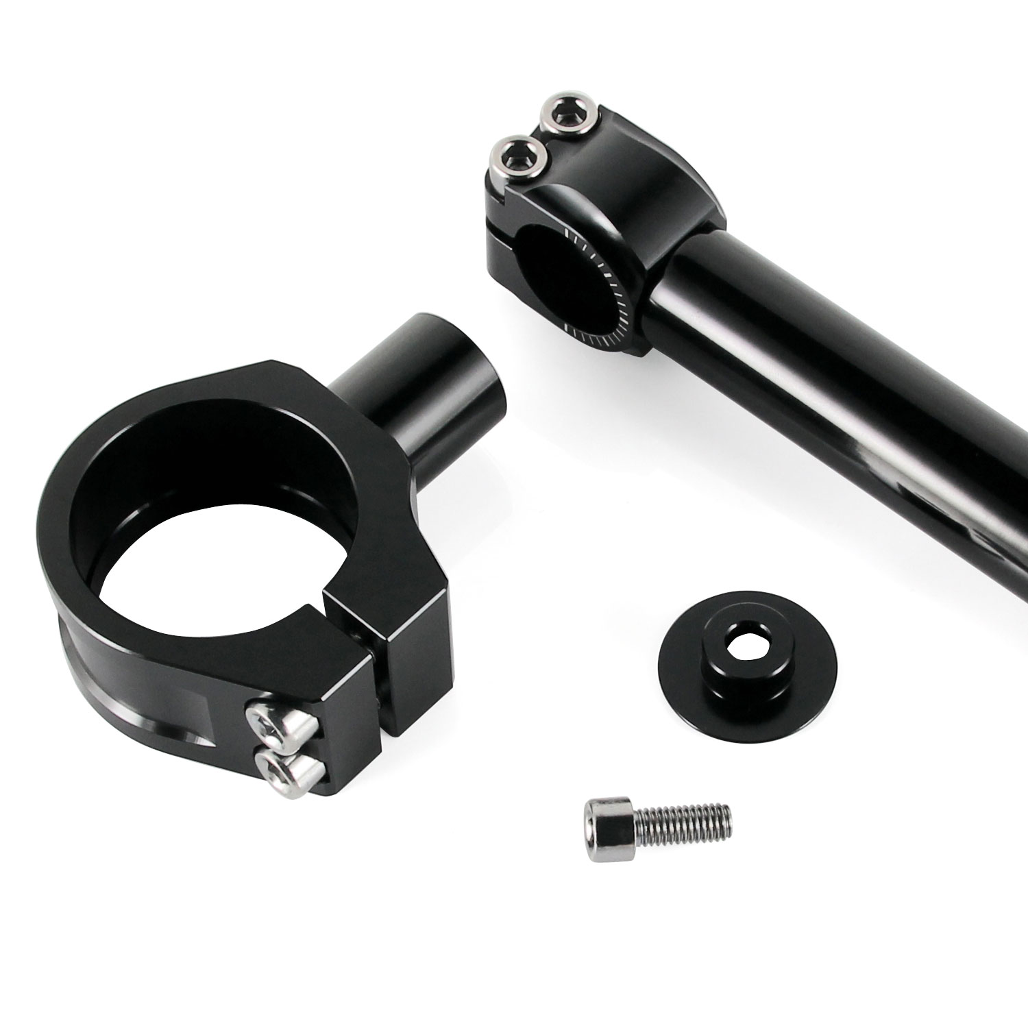 角度調整付 セパレートハンドル 33mm 33パイ LOWタイプ 22.2mm セパハン キット ブラック 黒 REBEL(MC13) CB400Four CB350(F73) RZ125 TW200/E TW225の画像