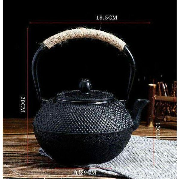 憧れ 新品 鉄器 四角形鉄瓶 砲口 鉄瓶 提梁壺 対応 鉄やかん 鉄分補給 鉄びん 0.9L