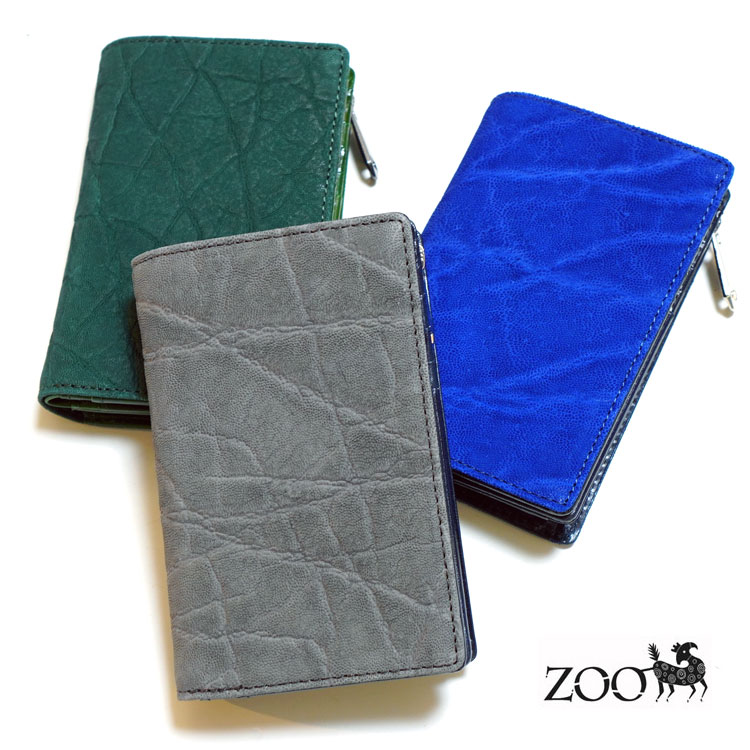 送料無料【ZOO】エレファント（象革）ミディアムサイズ革財布