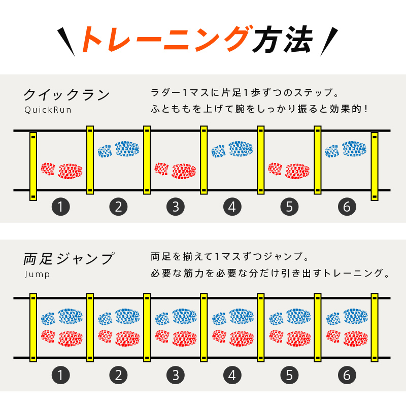 トレーニング ラダー 6ｍ プレート 12枚 7m 13枚 収納袋付き 練習