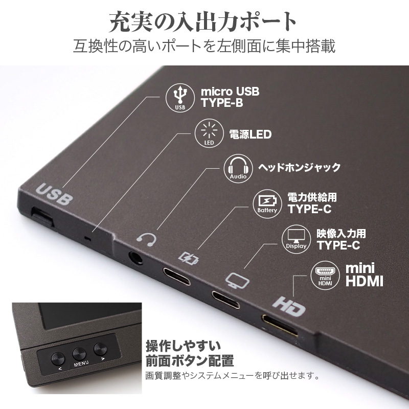 モバイルモニター ゲーム 15.6インチ switch フルHD HDMI 