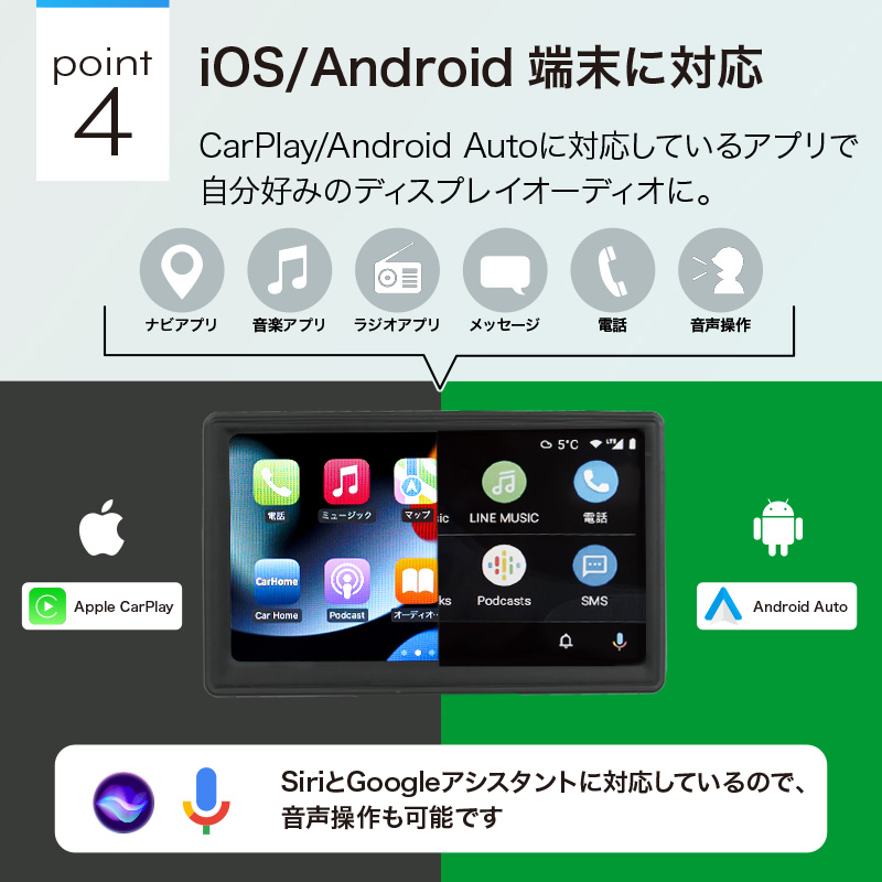 ディスプレイオーディオ カーオーディオ カーナビ iPhone ポータブル ディスプレイ Bluetooth AUX android youtube  対応 ミラーリング 後付け アプリ 7インチ :C0147:通販ショップ ライズ - 通販 - Yahoo!ショッピング