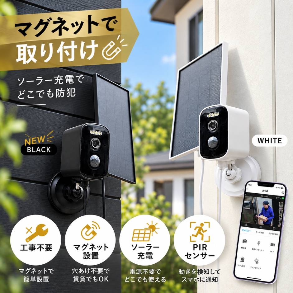 白色9980円〜】【期間限定2000円OFFクーポン】黒色追加 配線不要