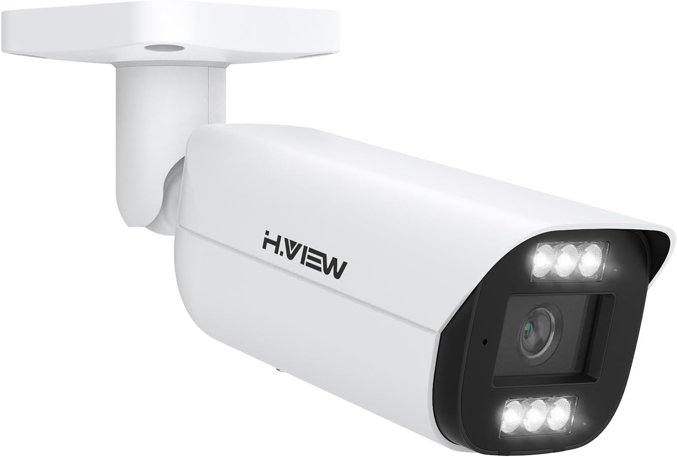 H.VIEW 【人体検知・発光威嚇・双方向音声】H.View 防犯カメラ 屋外