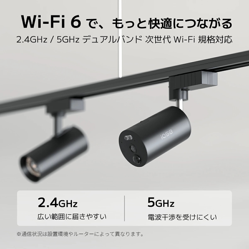 ダクトレール用 防犯カメラ 屋内 WiFi対応 無線 室内 ワイヤレス